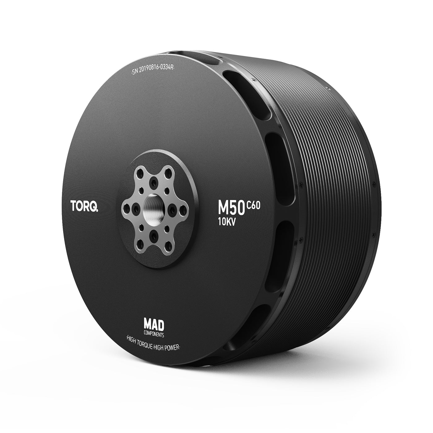 MAD M50C60 Pro IPE manned motor with front mounting flange and M50 C60 10KV marking