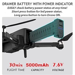 Drone X Pro LIMITLESS 4 - GPS 4K HD UHD Camera, Drone, 3Omin sooOmAh 7.6v FLIGHT TIME CAPACITY VO