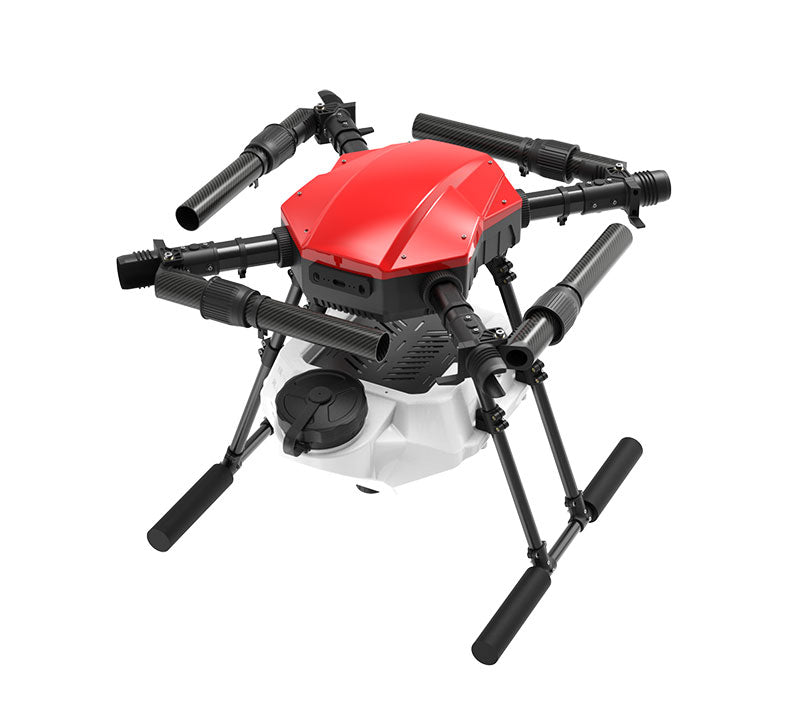 EFT E410P 10L Agriculture Drone, the fuselage adopts a double fixing method of clamping and limiting at many key