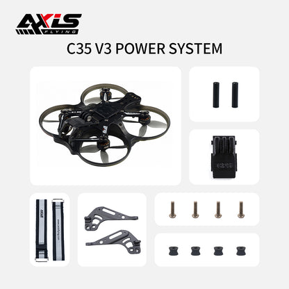 Axisflying C35 V3 FPV Frame + Stack + Motor + Props Kit (DJI O4 Lite) – 160mm, F745 AIO, ELRS/TBS