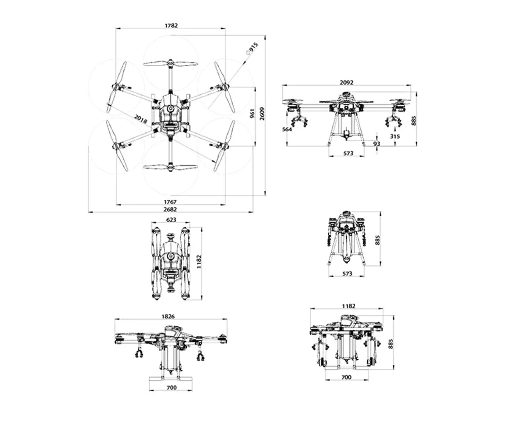 EFT G630 30L Agriculture Drone - 6 axis 30L Take-off Weight 63kg payload seed sprayer seeder spreader compact with Hobbywing X9 Plus JIYI K++ V2 FC, Skydroid T12 32 EFT G630 30L Agriculture Drone, waterproof grade reaches IP65 . drone is dustproof and waterproof .