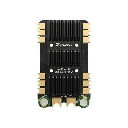 BrotherHobby Returner 4-in-1 ESC board with finned heatsink and label “am32 6-12S 50A 4in1 ESC V1”