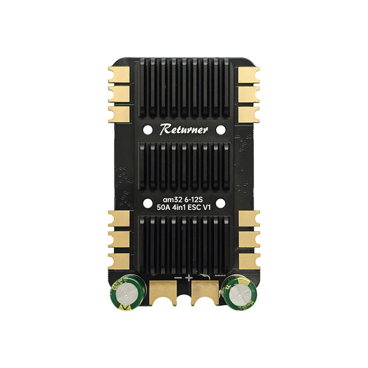 BrotherHobby Returner 4-in-1 ESC board with finned heatsink and label “am32 6-12S 50A 4in1 ESC V1”