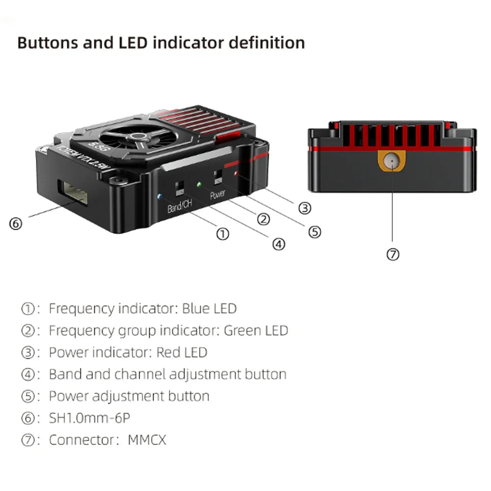 TOTEM 5.8G 2.5W 48CH VTX - 25mW/400mW/800mW/1600mW/2500mW 48CH 5.8GHz Switchable Video Transmitter For Fixed Wing Airplane FPV Drone 10 TOTEM 5.8G 2.5W 48CH VTX, TOTEM 5.8G 2.5W 48CH