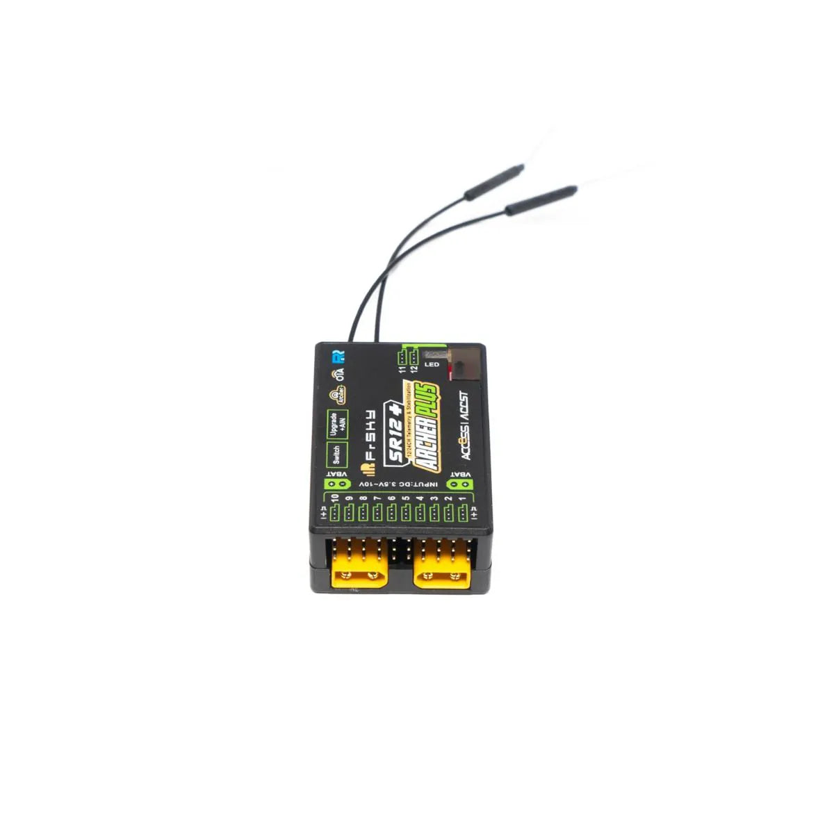 FrSky ARCHER PLUS SR12+ Receiver - 2.4Ghz ACCESS ACCST D16 Mode Built-in 3-Axis Gyroscope 12 Channel Receiver