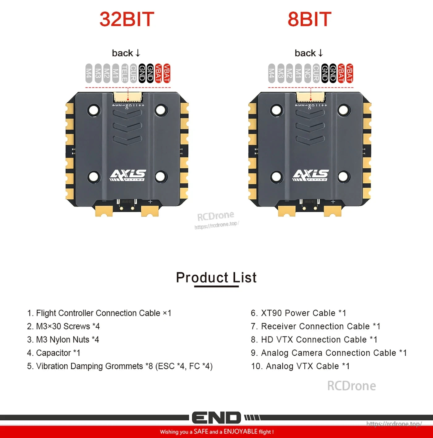 ARGUS PRO FPV Drone, FPV drone with 32BIT/8BIT controllers, essential hardware, and HD/analog VTX cables for secure, enjoyable flying experience.