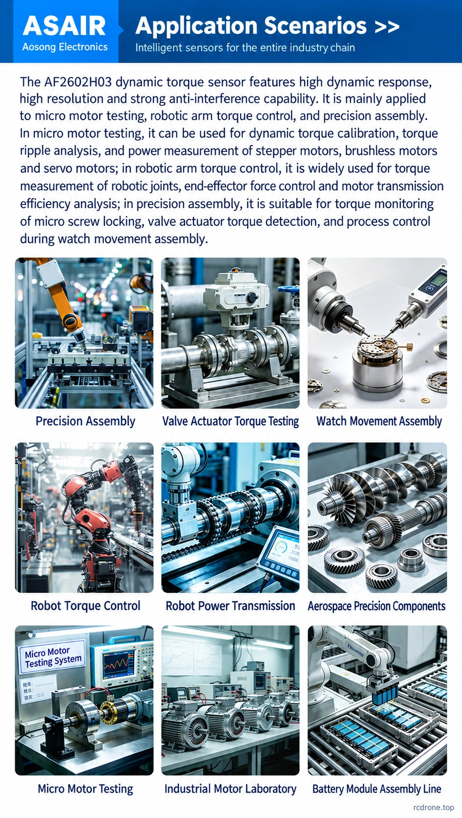 Motor testing, torque control and precision assembly examples