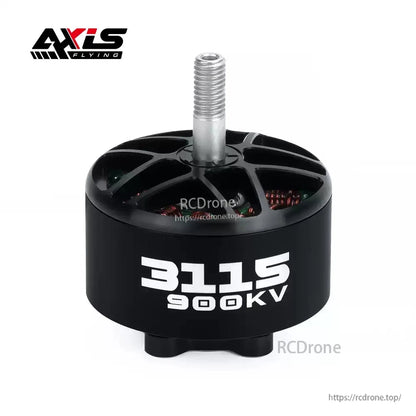Axisflying AX3115 900KV Brushless Motor, Axisflying AX3115 900KV brushless motor for 10-inch FPV drones, compatible with 3-6S batteries, featuring a 5mm shaft and 19x19mm mount.