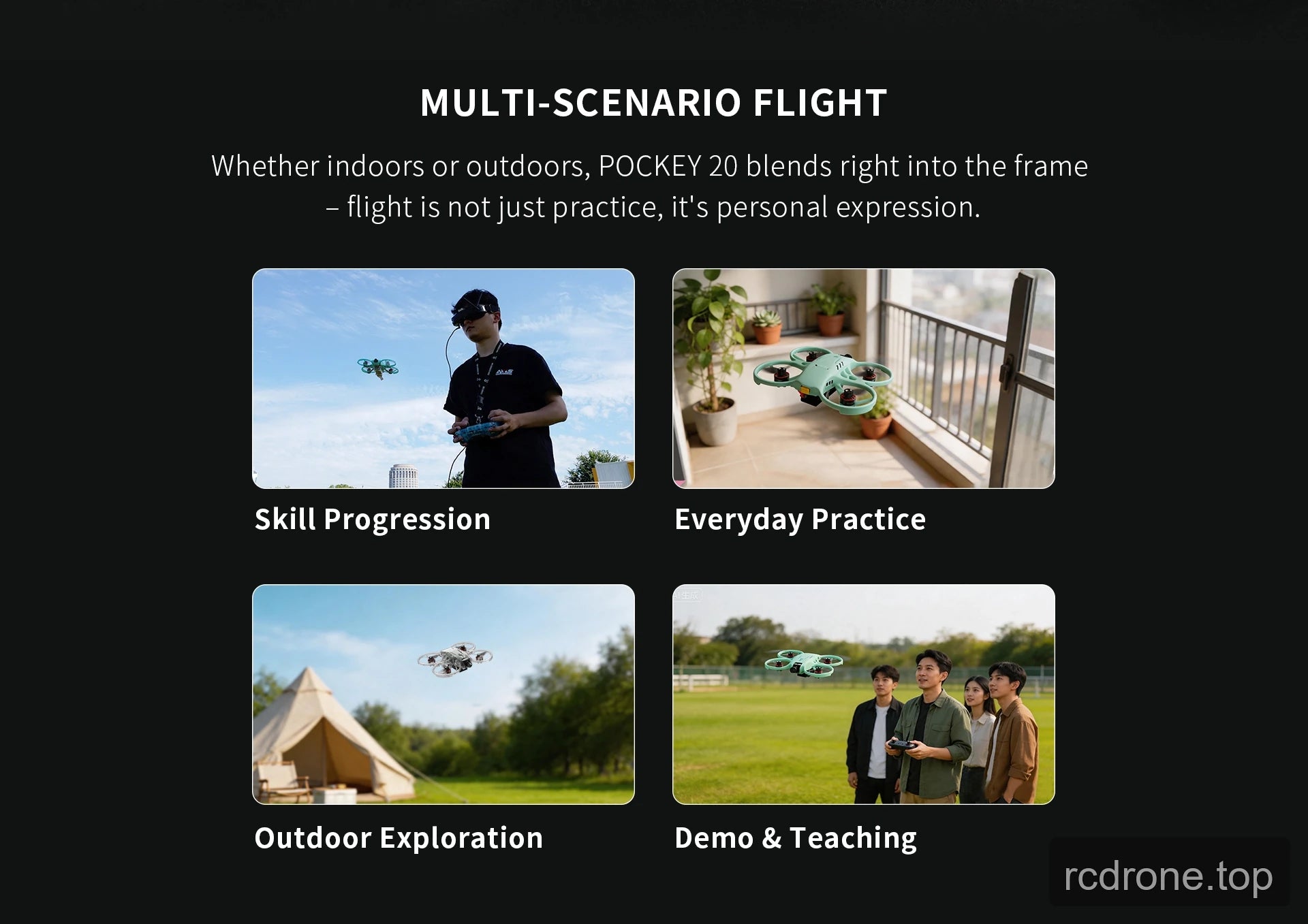 POCKEY 20 indoor and outdoor flight applications