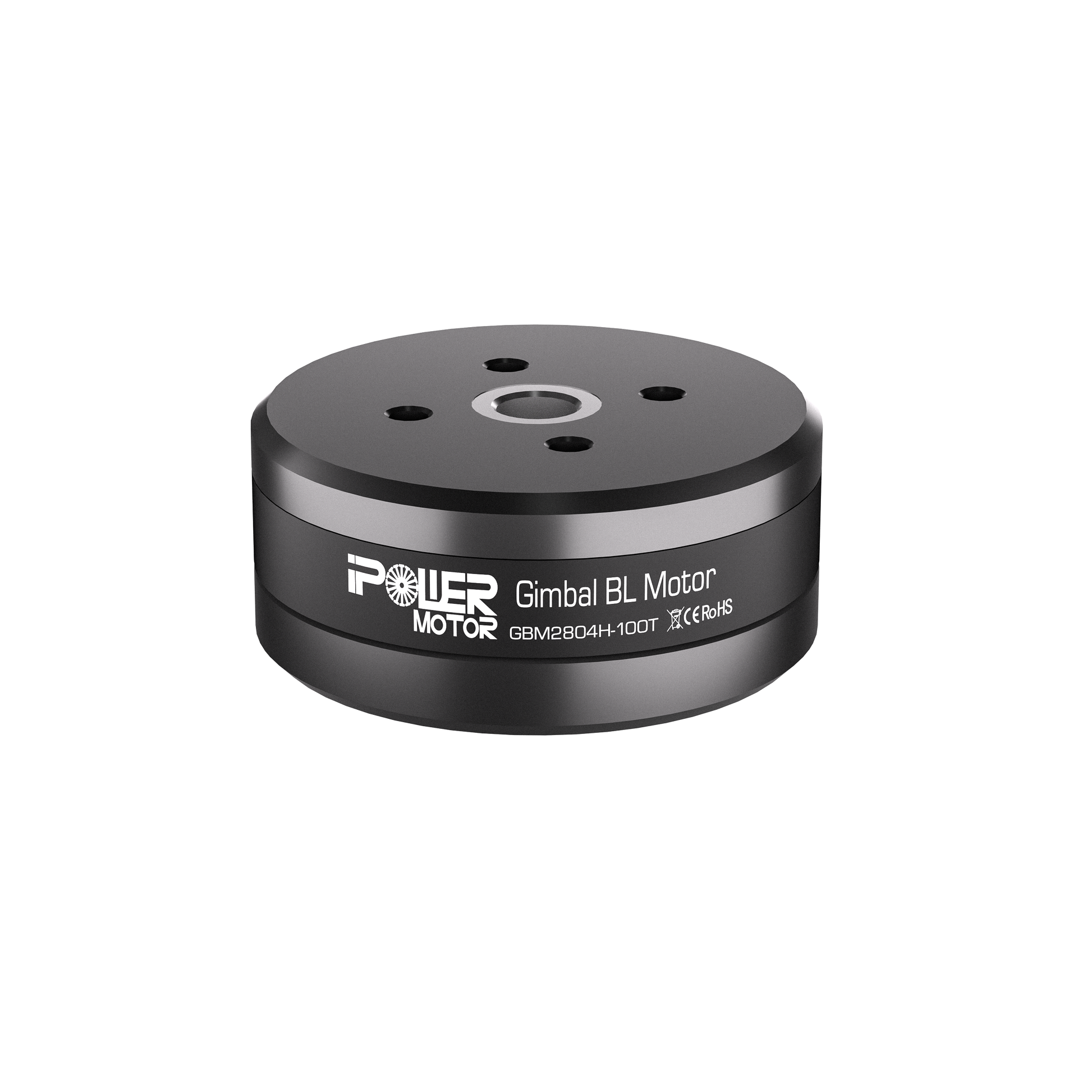 iFlight GBM2804H-100T Brushless Gimbal Motor, iFlight GBM2804H-100T brushless gimbal BL motor with round black housing and four mounting holes