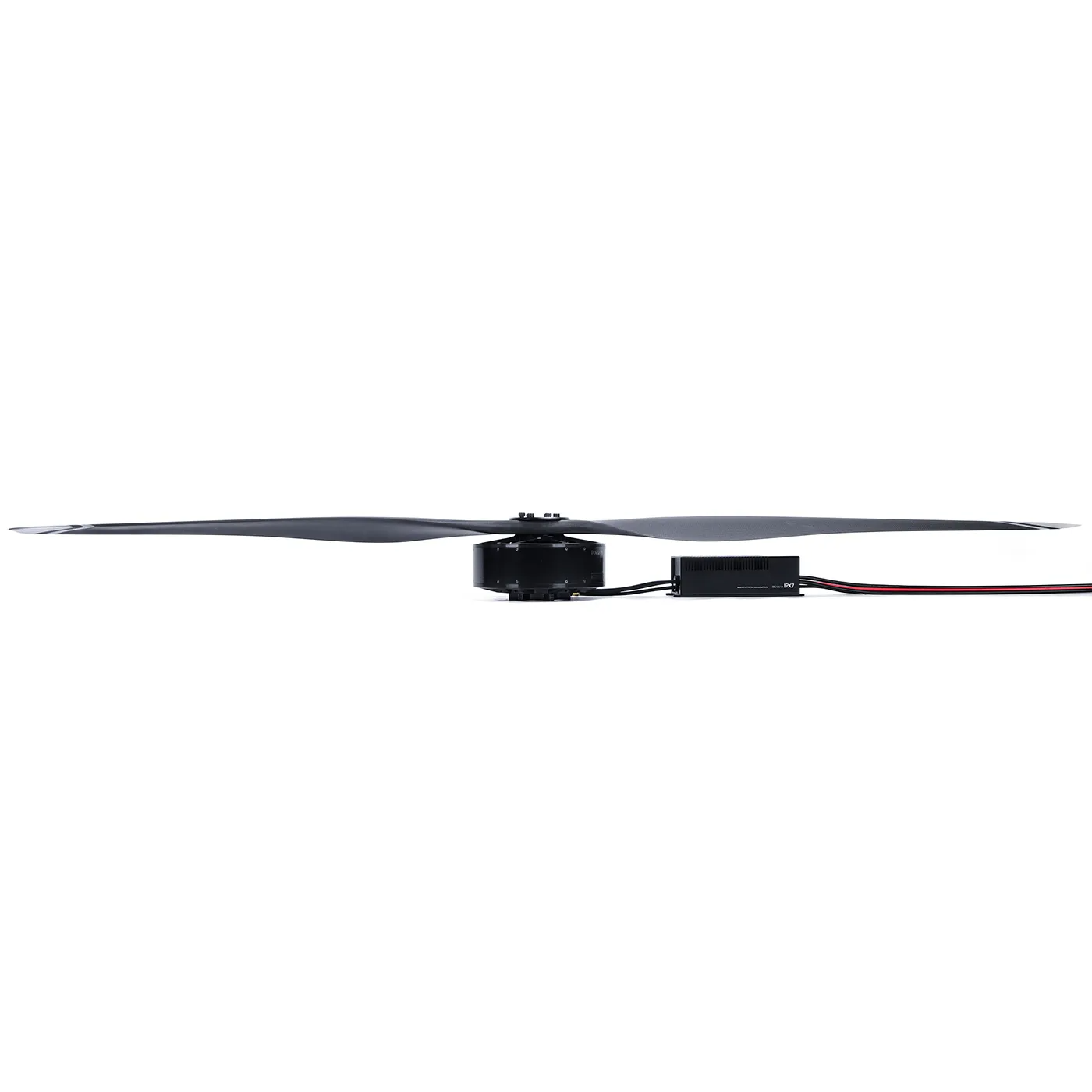 MAD Hummingbird HB40 Drone Power Combo 64x20, MAD Hummingbird HB40 drone motor with long propeller and inline controller module with power wires