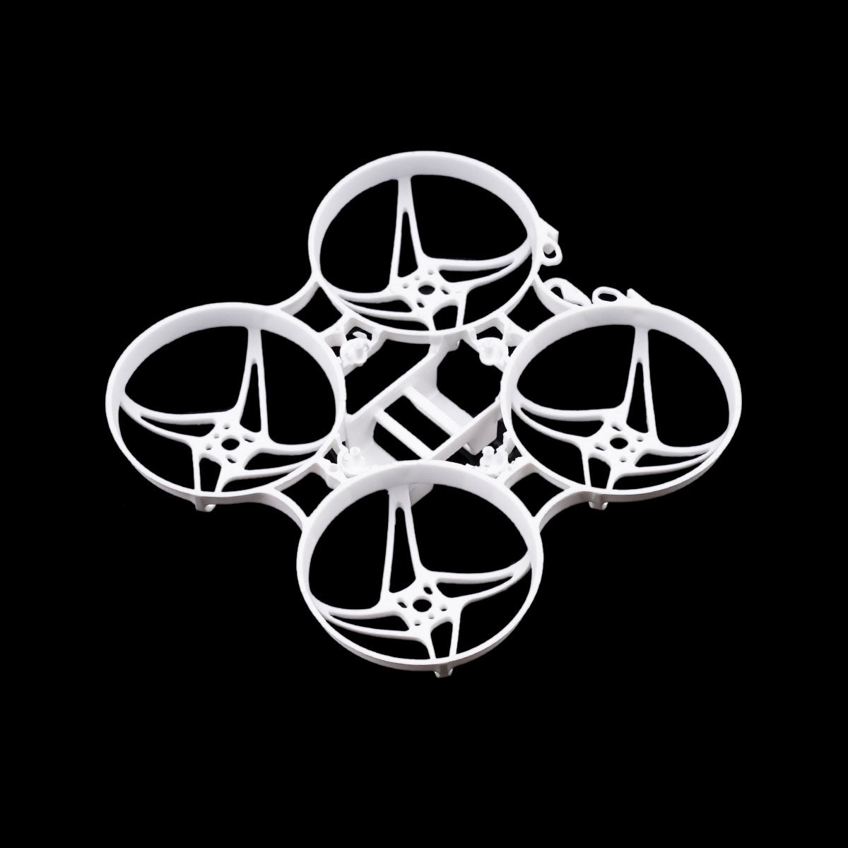 BETAFPV Meteor75 whoop frame 75mm, angled view showing ducted prop guards, white