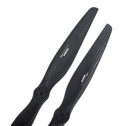 MAD FLUXER VTOL Carbon Fiber Propeller, Pair of MAD FLUXER carbon fiber VTOL propellers, 28.1x9.2, CCW rotation, with multi-hole hubs