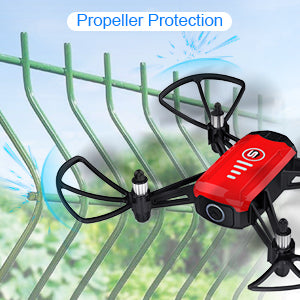 SANROCK H818 Mini Drone, propeller protection four anti-collision barriers make the drone tough