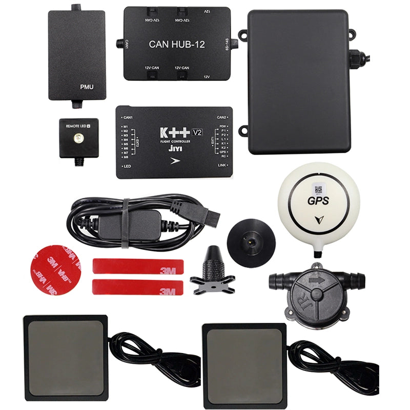 JIYI K ++ V2 Flight Controller GPS Radar Combo for Agriculture Spraying Drones, JIYI K++ FC,Terrain Radar,Obstacle Radar,Can Hub, Flow Meter, Attitude mode, GPS mode, AB operation, route operation, one-key return home 7 Flow Meter, Attitude mode, GPS