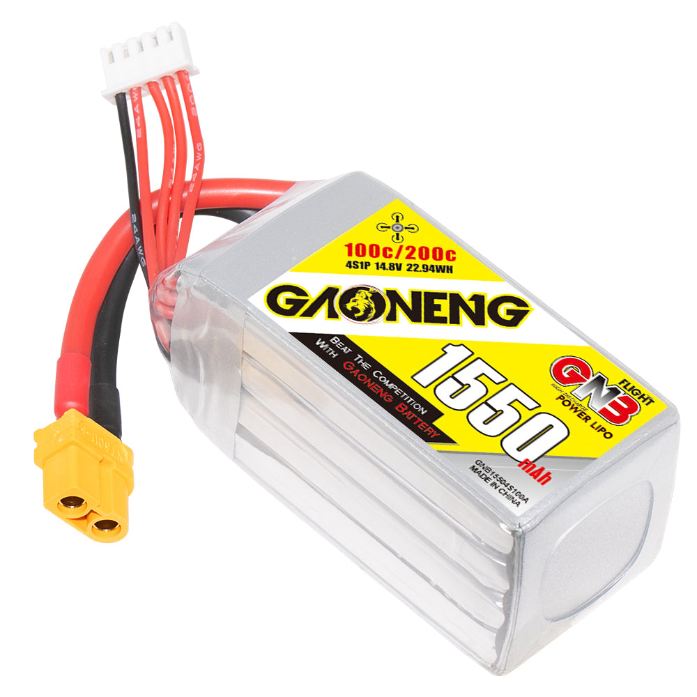 GAONENG GNB 4S 14.8V 1550mAh 100C XT60 LiPo Battery