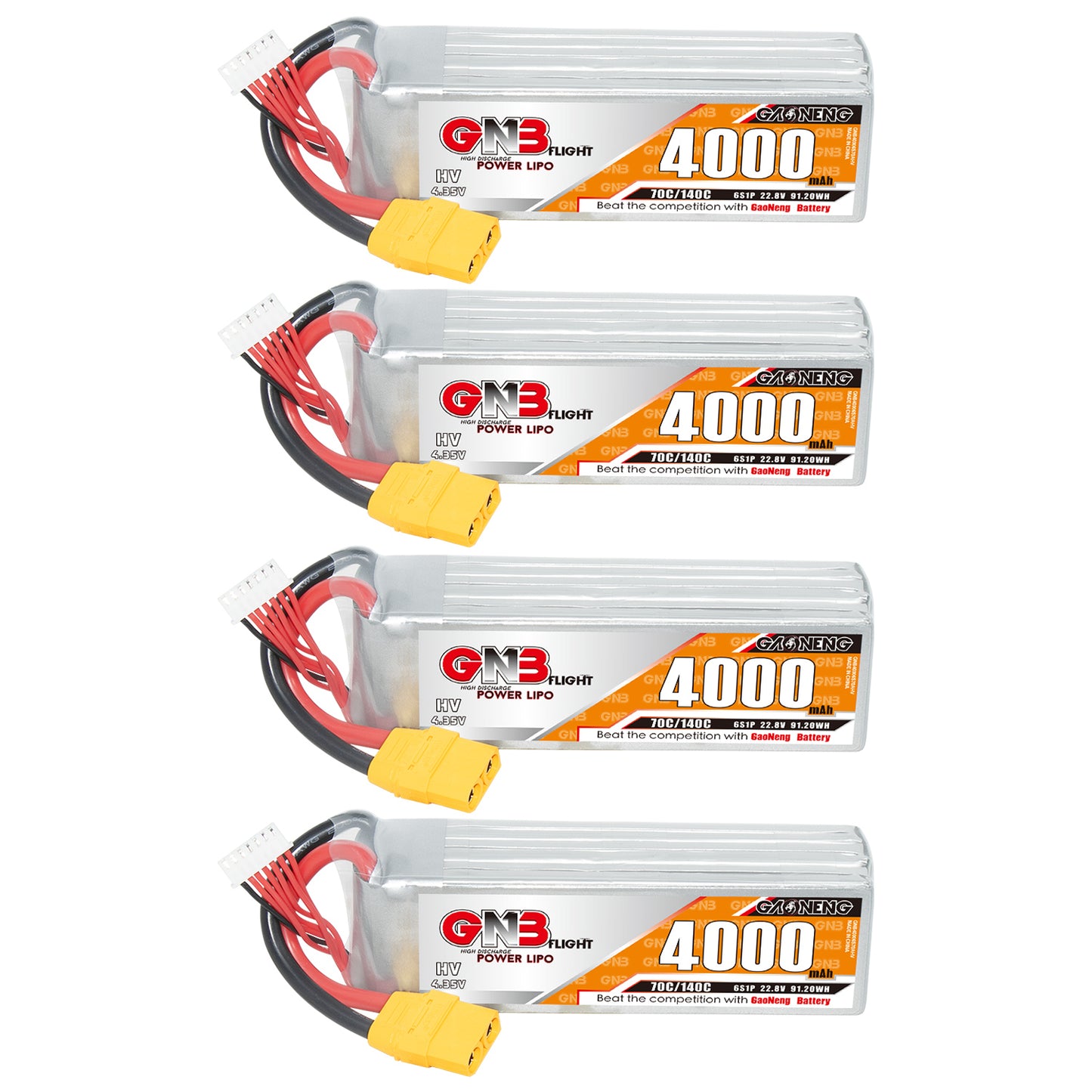 باتری GAONENG GNB LiHV 6S 22.8V 4000mAh 70C LiPo با کانکتور XT90