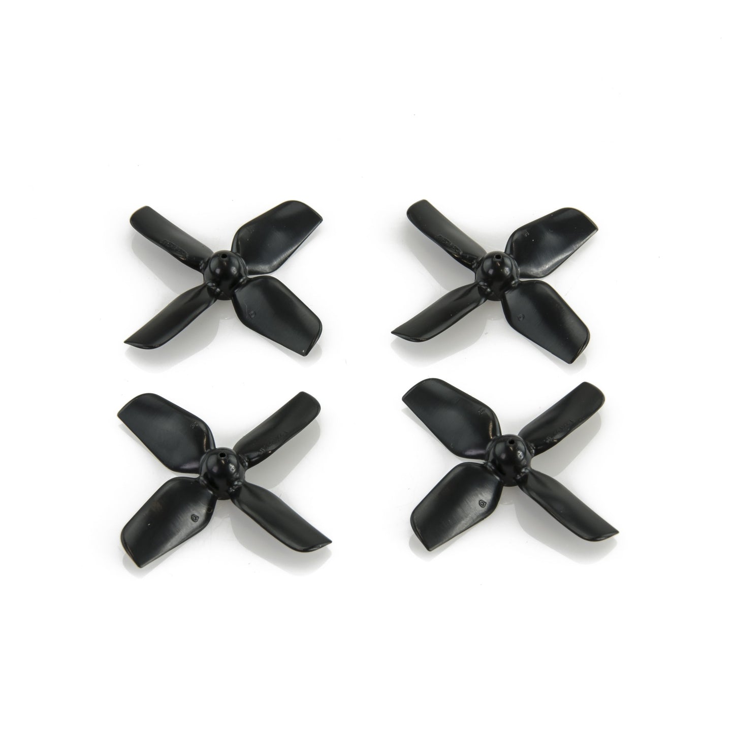 HQ Micro Whoop Propeller set, 31mm 4-blade props with 0.8mm shaft, 2CW + 2CCW (black)