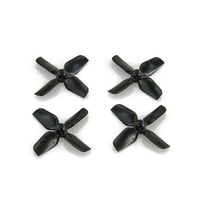 HQ Micro Whoop Propeller set, 31mm 4-blade props with 0.8mm shaft, 2CW + 2CCW (black)