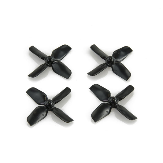 HQ Micro Whoop Propeller set, 31mm 4-blade props with 0.8mm shaft, 2CW + 2CCW (black)
