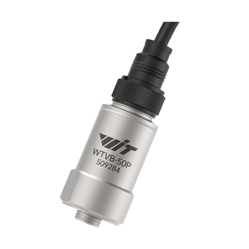 WitMotion IEPE vibration sensor WTVB-50P accelerometer with cable and threaded mounting stud