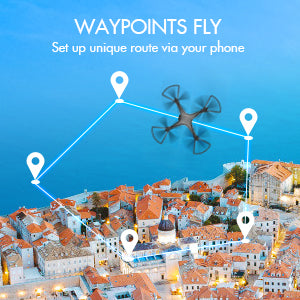 ATTOP W10 Drone, waypoints fly set up unique route vid your