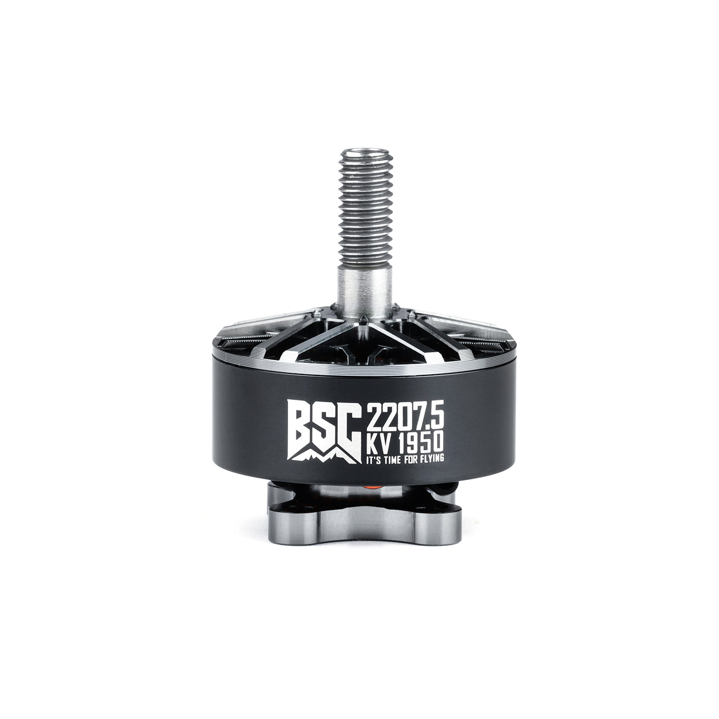 MAD BSC2207.5 V1.0 FPV Drone Motor, MAD BSC2207.5 brushless FPV drone motor with black housing, threaded shaft, and “KV 1950” label