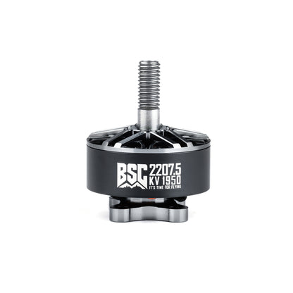 MAD BSC2207.5 V1.0 FPV Drone Motor, MAD BSC2207.5 brushless FPV drone motor with black housing, threaded shaft, and “KV 1950” label