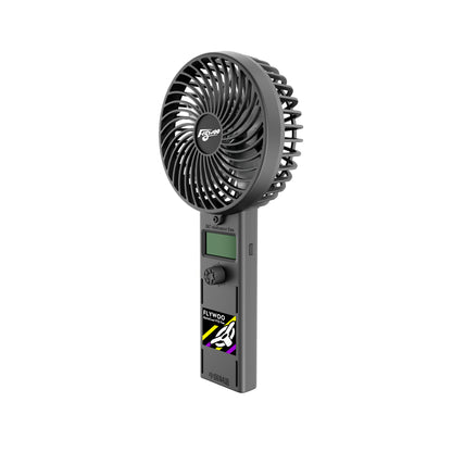 Flywoo QuickCool VTX Portable Fan, Flywoo QuickCool VTX portable handheld fan with large front grill, small display screen, and control dial