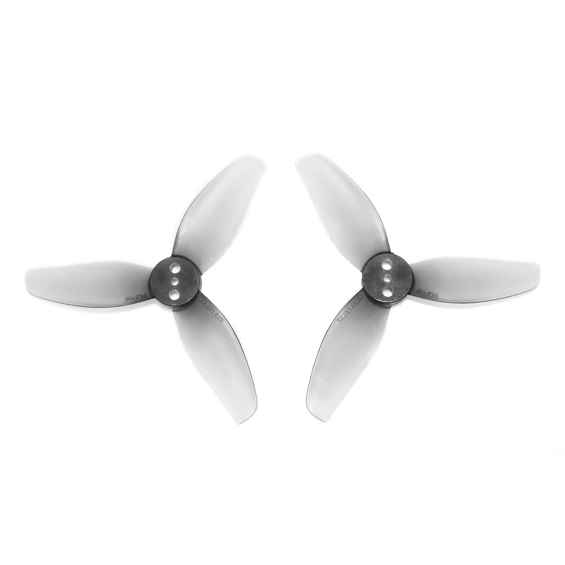 HQProp T2.2X1.6X3 grey 2.2in 3-blade polycarbonate propellers set (2CW + 2CCW)