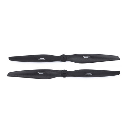MAD 16.1x6.4in FLUXER VTOL Carbon Fiber Propeller, Pair of MAD FLUXER VTOL 16.1x6.4 carbon fiber two-blade propellers with black weave finish