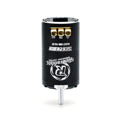 Rocket-RC Supersonic 390 sensored brushless motor upright with gold A, B and C terminals