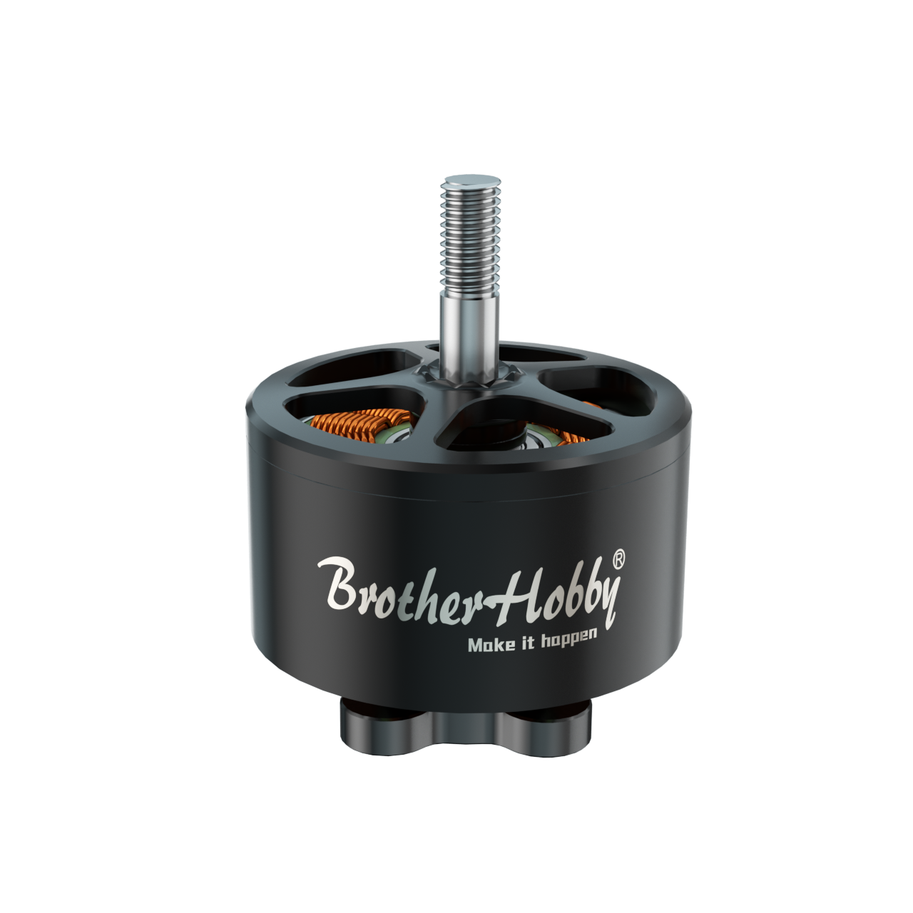 BrotherHobby SE 3115 900KV Motor, BrotherHobby SE 3115 900KV brushless drone motor with black housing, top vents, and threaded shaft
