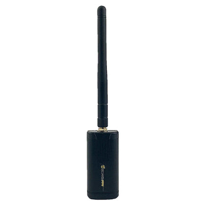 ExpressLRS ELRS 2.4GHz Lite TX module standing upright with antenna attached