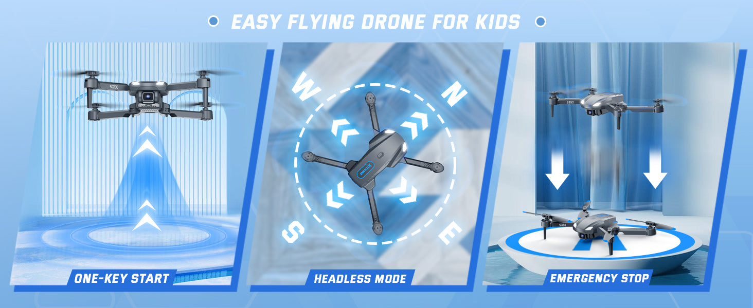 SOTAONE S350 Drone, easy flying drone for kids 0 one-key start headless mode