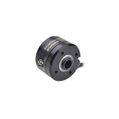 Flashhobby BGM2608-80T Gimbal Motor, Flashhobby BGM2608 brushless gimbal motor with front bearing, mounting holes, and attached wire lead