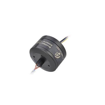 Flashhobby BGM4114-100T brushless gimbal motor with black housing, hollow shaft, and multicolor lead wires