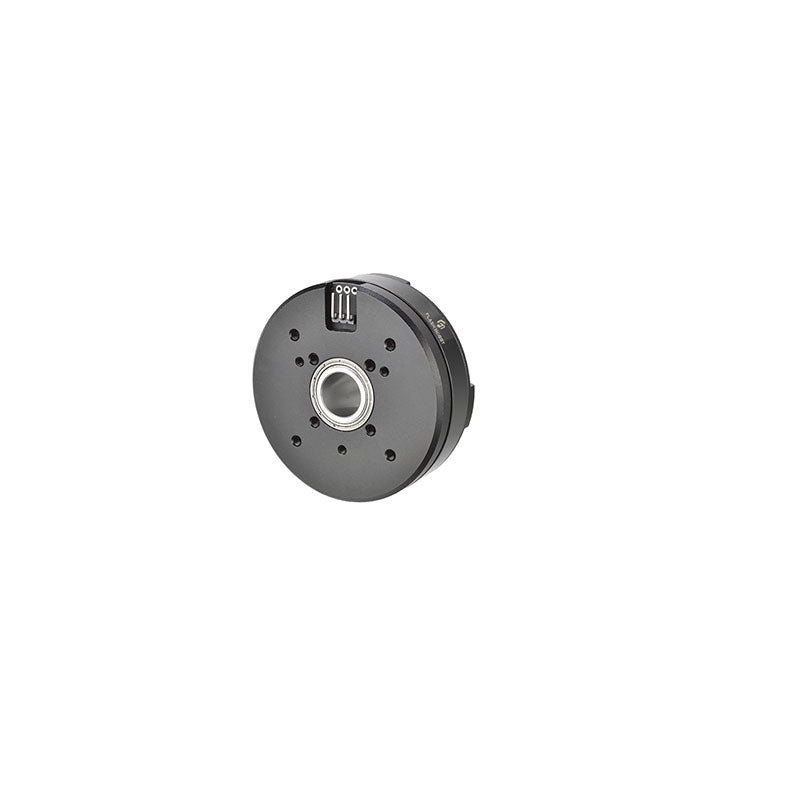 Flashhobby BGM5208-75HS gimbal motor with black round корпус, center bearing opening and multiple mounting holes