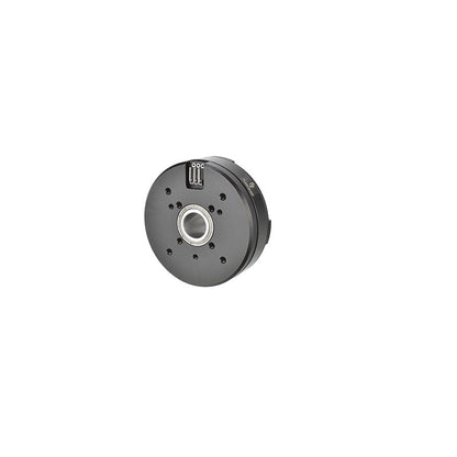 Flashhobby BGM5208-75HS gimbal motor with black round корпус, center bearing opening and multiple mounting holes