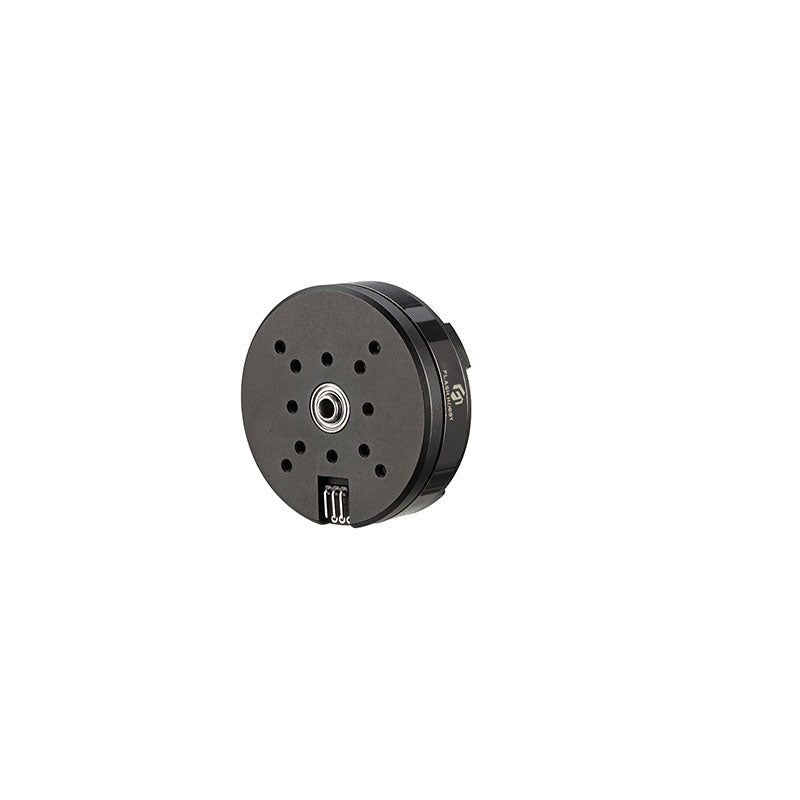 Flashhoby BGM5208-75T gimbal motor with circular mounting plate, center bearing, and small connector port