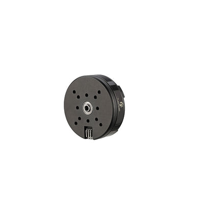 Flashhoby BGM5208-75T gimbal motor with circular mounting plate, center bearing, and small connector port