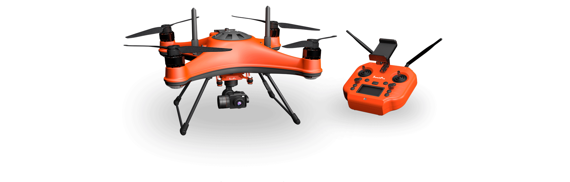 Swellpro Splash Drone, GC3-S weighs 735 g (5 g) and can