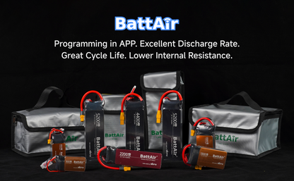 ISDT BattAir Smart RC LiPo Battery, ISDT BattAir Smart Battery for RC Car, 6S 1300mAh 80C for RC Plane (2 Packs) ISDT