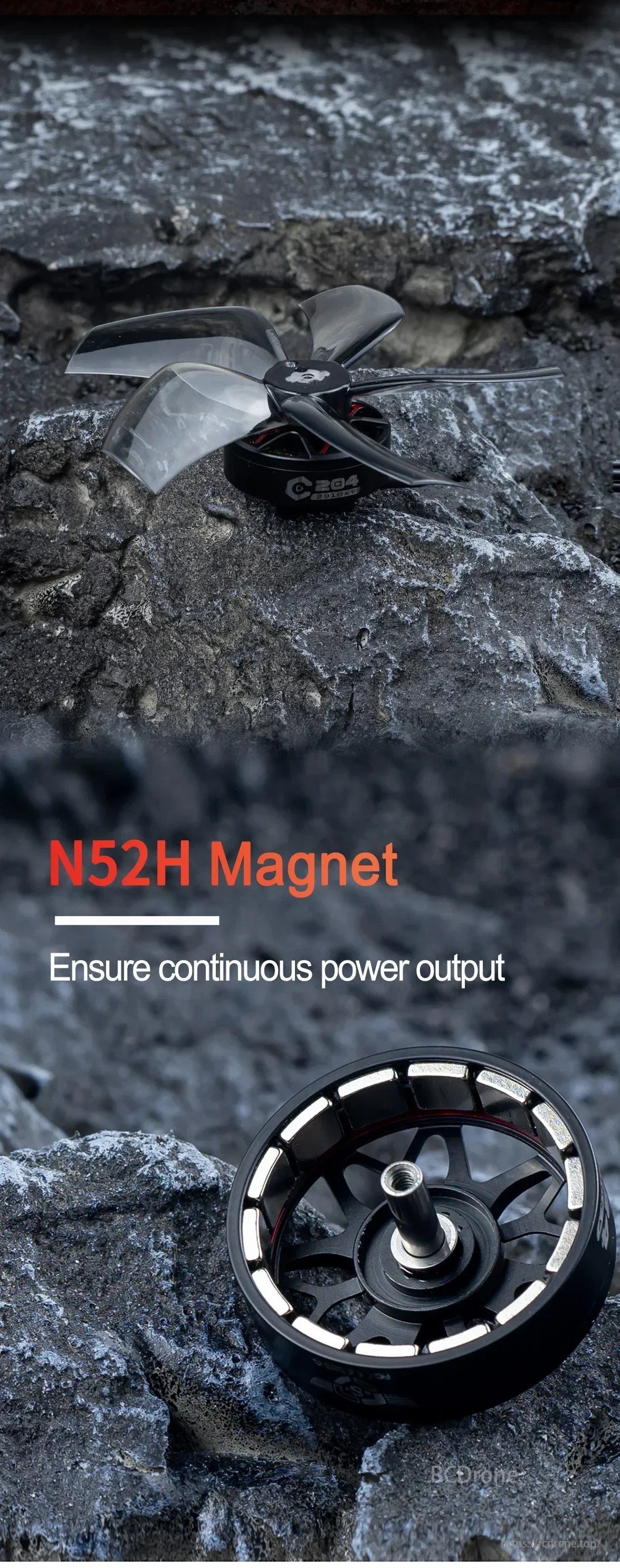C204 Cinewhoop Motor with N52H Magnet provides consistent power for dependable performance.