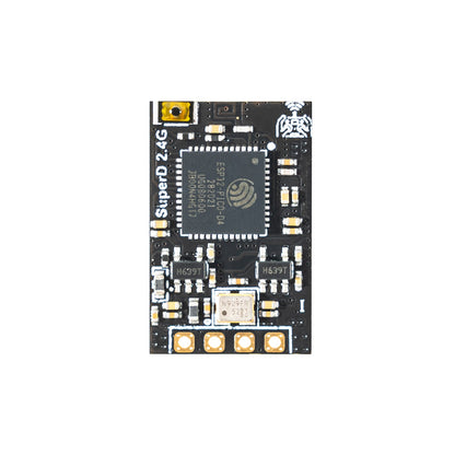 BETAFPV SuperD ELRS Diversity Receiver 2.4G board close-up with components and solder pads