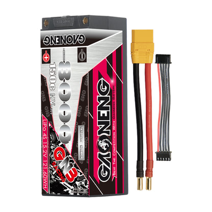 GAONENG GNB 4S 8000mAh LiHV hard case LiPo battery with yellow XT90-style lead and balance plug