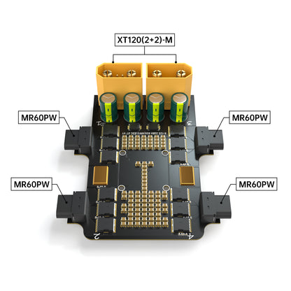 BrotherHobby Returner XT V1 4-in-1 ESC board with XT120(2+2)-M power plug and four MR60PW motor outputs