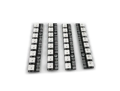 4개 세트 WS2812 8 LED 보드 5V 어드레서블 풀 컬러 LED 보드 (Betaflight/Cleanflight용, 57mm)