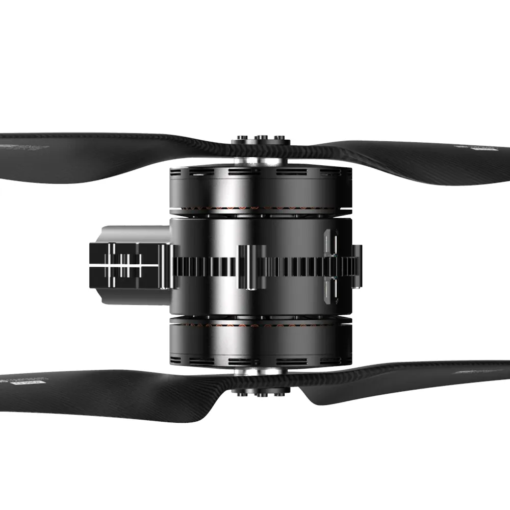 MAD 9X12-II coaxial drone arm with stacked dual motors and top-and-bottom propeller mounting