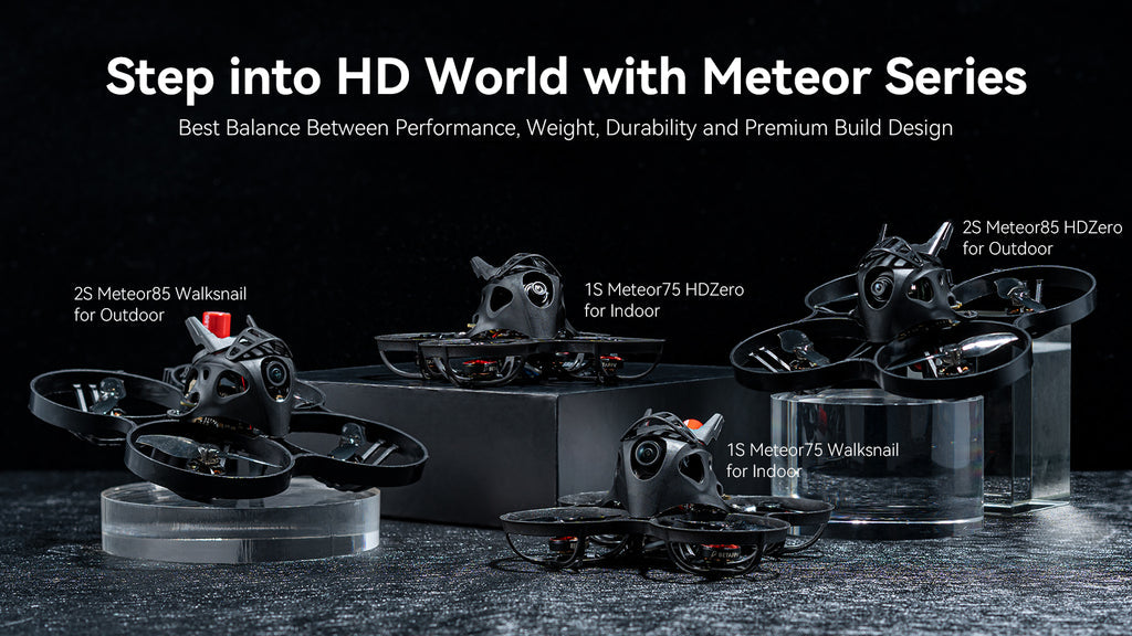 BETAFPV Meteor85 Brushless Whoop Quadcopter (2S HD Digital VTX) FPV Drone 11 Meteor Series offers best balance between performance; weight, Durability and Premium Build .